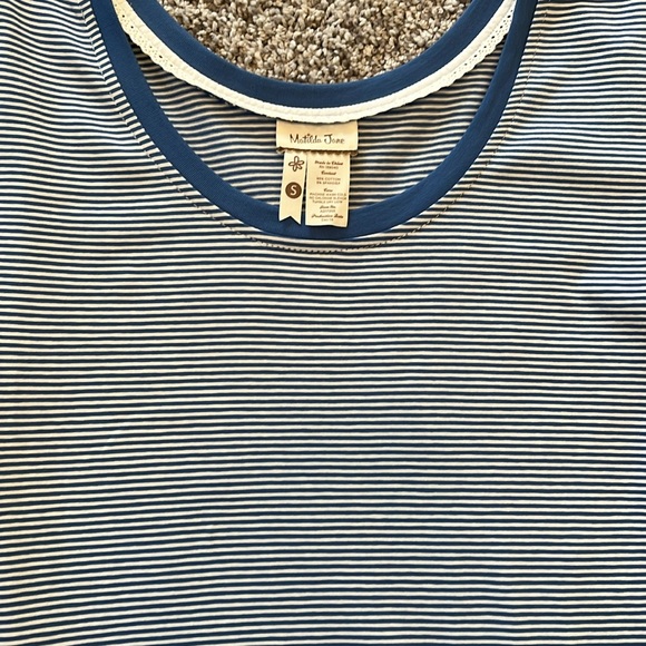 Matilda Jane size small blue and white striped dress - Picture 2 of 3